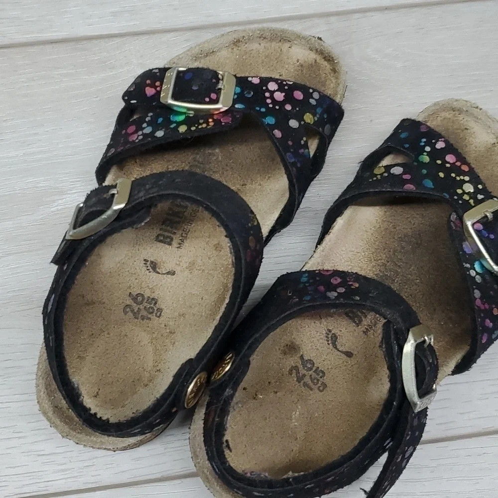 Birkenstock Kids Girls Rio Mozaic Ankle Leather Strap Sandals shoes sz 26/C3